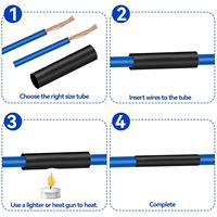 Tube thermorétractable TOP-VIGOR W10490M en polyéthylène PE/éthylène-vinyle acétate de 35 mm, longueur 2 m, rapport 2:1, isolation électrique