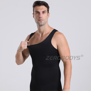 ZEROBODYS 103 Fajas per gli uomini modellanti del corpo abbraccio corpo allenamento stretto camicia nera a compressione canotta - Product Image 5