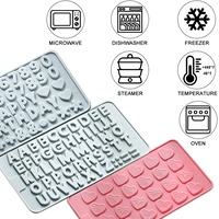 Moules à bonbons en Silicone en forme de lettre numéro joyeux anniversaire pour la cuisson de la gelée fournitures de fabrication de gâteaux 4 pièces