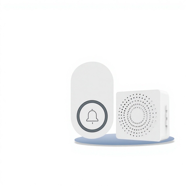 Long-Range Home Wireless Doorbell with App Control No Camera Long-Lasting Button Cell Battery Elderly Caller Remote Control
