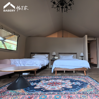 Tente de camping de luxe haut de gamme en toile, quatre saisons, avec isolation thermique, imperméable, monocouche