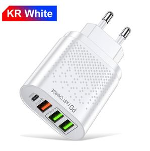 40W PD QC3.0 Multi-Port Type-<b>C</b> + 3 <b>USB</b> Fast Charging <b>Adapter</b> with PC Fireproof Material CE Certified UK <b>Plug</b> - Product Image 6