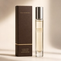 Flacon de parfum en verre fin avec bouchon chromé argenté, boîte cadeau en deux parties avec insert en mousse, flacon de Cologne vide arrondi, emballage de luxe