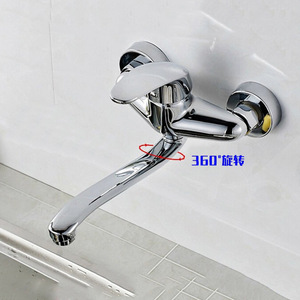 Grifo de cocina Jishiduo de pared con una sola manija, giratorio 360 grados, con válvula de cerámica para fregadero - Product Image 1