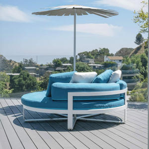 Chaise longue en rotin et osier de bonne qualité, lit <span class=keywords><strong>pliant</strong></span> avec matelas, chaise longue - Product Image 5