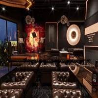 Fantaisie Boîte de nuit Design d'intérieur Narguilé Meubles de salon Comptoir de bar personnalisé Design Bar Restaurant Canapé en gros