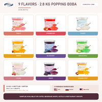 Fruitige Popping Boba op voorraad 2,8kg x 6/doos 9 smaken Snelle verzending vanuit US/MY/RU magazijnen voor Bubble Tea & Foodservice