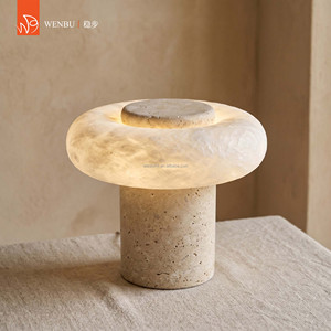 Contemporary Round Spanish alabaster <b>Table</b> Lamp for Hotel Villa Living Room Lounge - Product Image 2