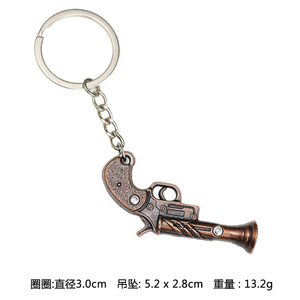 Qys พวงกุญแจปืนน้ำหนักเบาโลหะเงินพิมพ์โลโก้ได้ตามต้องการ - Product Image 6