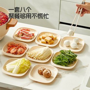 Good Lifestyle Spitting Plate Set 4 Pack White Rectangle Dipping Plate For Kitchen Snack Serving - Product Image 5