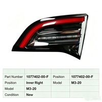 Feu arrière intérieur droit pour Tesla Model 3 2020, référence OE 107740200F, ensemble de feux arrière LED.