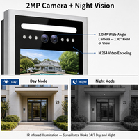 Système d'interphone vidéo multi-appartements avec reconnaissance faciale, appel vidéo bidirectionnel, écran tactile 7 pouces, sirène intégrée, accès via l'application Tuya