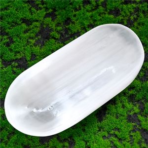 Cuenco Ovalado de Selenita de Alta Calidad, Cristal Curativo Natural Pulido, Artesanía Popular, Regalos con Fragmentos, Estilo Feng Shui, Venta al por Mayor - Product Image 6