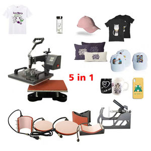 Máquina de Prensa de Calor 38*38CM 5 en 1, Impresora de Transferencia de Calor por Sublimación para Camisetas, Platos, Tazas y Fundas de Teléfono - Product Image 1