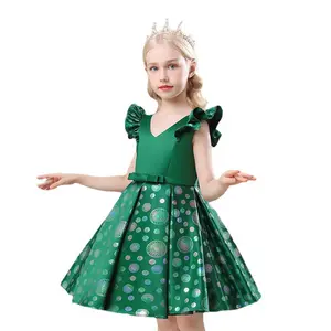 В европейском стиле для девочек для африканских 3 вида цветов с принтом для девочек, праздничное платье для детей 6 до 14 лет