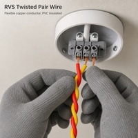 Câble souple torsadé RVS en PVC, 2 conducteurs en cuivre, ignifuge pour câblage de bâtiment