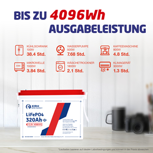 <span class=keywords><strong>Batterie</strong></span> au lithium LiFePO4 12V 320Ah avec BMS 200A, puissance maximale 4096W, 4000-15000 cycles, durée de vie 10 ans, remplacement <span class=keywords><strong>AGM</strong></span>, <span class=keywords><strong>pour</strong></span> système solaire de <span class=keywords><strong>camping</strong></span>-<span class=keywords><strong>car</strong></span> - Product Image 4