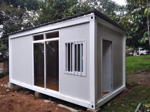 บ้านสำเร็จรูปแบบโมดูลาร์ผนังกระจกทันสมัยพร้อมหน้าต่างพาโนรามาสำหรับรีสอร์ท วิลล่าจัดแสดงนิทรรศการ - Product Image 2