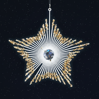 Elegante Funkelnde Glas-Weihnachtsanhänger Stern Kolibri Ballerina Christbaum Heim Feiertagsparty Deko Hochwertig