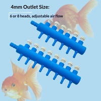 Accessoires pour aquarium : Diffuseur d'air pour aquarium en plastique écologique, distributeur d'oxygène à plusieurs sorties, boîte de distribution pour poissons vivants
