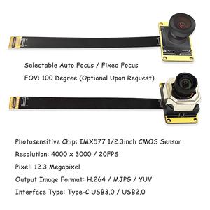 IMX577 12MP FF 30FPA 4K HD HDR 産業用カメラモジュール IMX317 IMX415 COMSセンサー UVC ミニUSBカメラモジュール OEM - Product Image 3