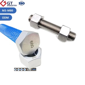 Vis hexagonales en acier inoxydable ASTM A453 A453M Gr660 Grade Gr 660 Classe A B C D avec écrous et rondelles - Product Image 2