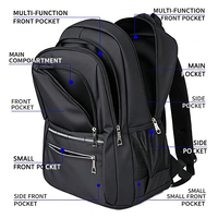 Sac à dos pour ordinateur portable avec chargement USB, décontracté et tendance, multi-poches, léger, pour voyages d'affaires, pour hommes, étudiants, sacs à dos pour livres