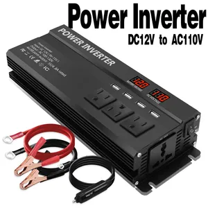 Invertir 12V Ventas al por mayor 12V a 120V 800W Inversor eléctrico 110V 1000W Inversor de onda sinusoidal modificada