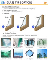 Ventana Abatible Moderna de Doble Acristalamiento con Vidrio Templado, Marco de Aluminio Negro de Alta Calidad, Estilo Louver con Aislamiento Térmico