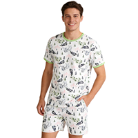 T-shirt imprimé pour adulte motif bébé panda, haut pour adulte avec boutons-pression sur l'épaule pour homme, jolies tenues ABDL