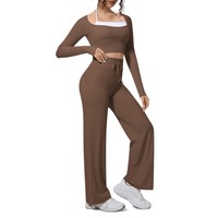 Legging de yoga effet seconde peau, couleur unie, double couture, avec cordon de serrage, très élastique, respirant, en Spandex/Nylon, faux deux pièces, pour le commerce transfrontalier