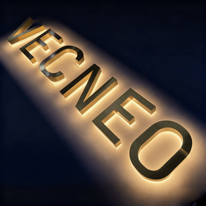 <span class=keywords><strong>Letras</strong></span> metálicas 3D para exteriores <span class=keywords><strong>Letras</strong></span> de señalización retroiluminadas Logotipo de negocios de metal Letrero de canal de metal LED Letrero retroiluminado LED 3D - Product Image 6