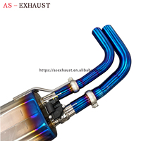 Silencieux d'échappement sport en titane haute performance avec valve pour Audi RS Q8 4.0T, valve électrique, finition or bleu 1,5 mm, fixation directe par boulons