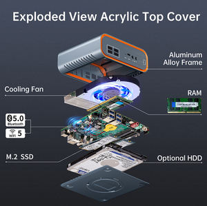 NUC Mini PC Core <span class=keywords><strong>I3</strong></span> <span class=keywords><strong>1115G4</strong></span> DDR4 Dual Core 2 * DP 2 * HD Soporte Cuatro Ultra Displays Win11 Linux Office Mini PC de escritorio - Product Image 2