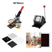 Machine à aimants de réfrigérateur personnalisés de forme carrée 80*80mm avec découpeuse et 100 aimants