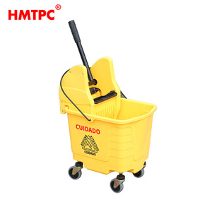 Hmtpc <b>Mop</b> <b>Bucket</b> 27L Plastic Side Press Wring Out <b>Mop</b> <b>Bucket</b> For Home Hotel Cleaning - Product Image 5