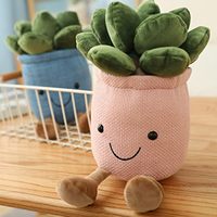Jouet en peluche succulente plantes en pot poupée en peluche Simulation fleur peluches décoration de la maison peluche douce peluches décoration Oem