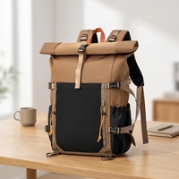 Sac à dos pour ordinateur portable en polyester imperméable extensible, grande capacité, tendance, pour les voyages en plein air et l'école, unisexe