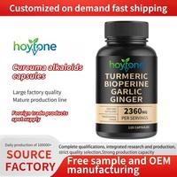 Capsules végétaliennes OEM à marque privée de curcuma, curcumine, BioPerine, ail et gingembre pour la mobilité articulaire et le soutien immunitaire des adultes