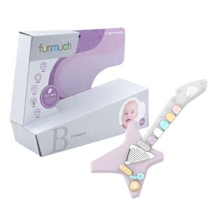 תינוק צעצוע כלי נגינה מיני חשמלי גיטרה צעצוע בס עם מתכוונן נפח מוסיקה והאור עבור פעוט מוקדם חינוכיים - Product Image 1