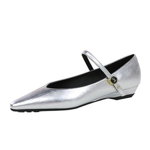 2182-1 zapatos Mary Jane de temperamento francés para mujer, cuña puntiaguda pequeña con tacón bajo, estilo Joker, brisa nocturna para otoño - Product Image 2