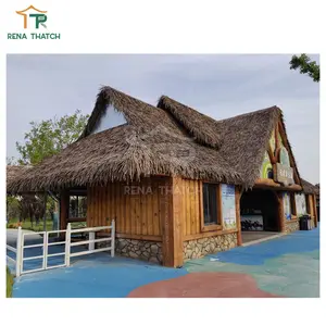 Thatch Factory Hot Sale Cheap Anti-UV Synthetic Palm Leaves Roof Thatch Roof Tiles Artificial Thatch Roof Synthetic