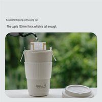 Mug de voyage écologique en carton recyclé 450 ml, design personnalisé, moderne et minimaliste, anti-fuite, boîte en carton, achat en gros, LOGO