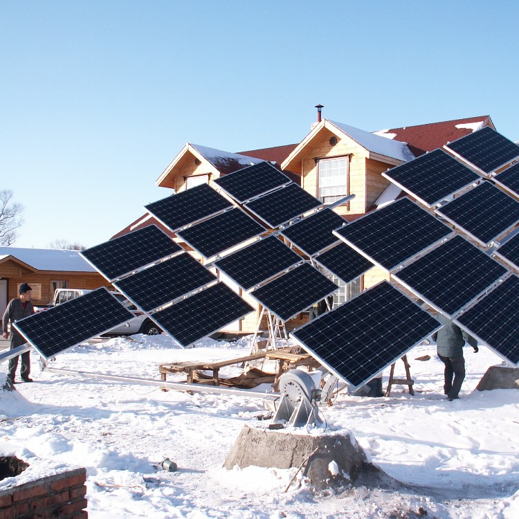 Одна ось солнечной системы слежения солнечные панели