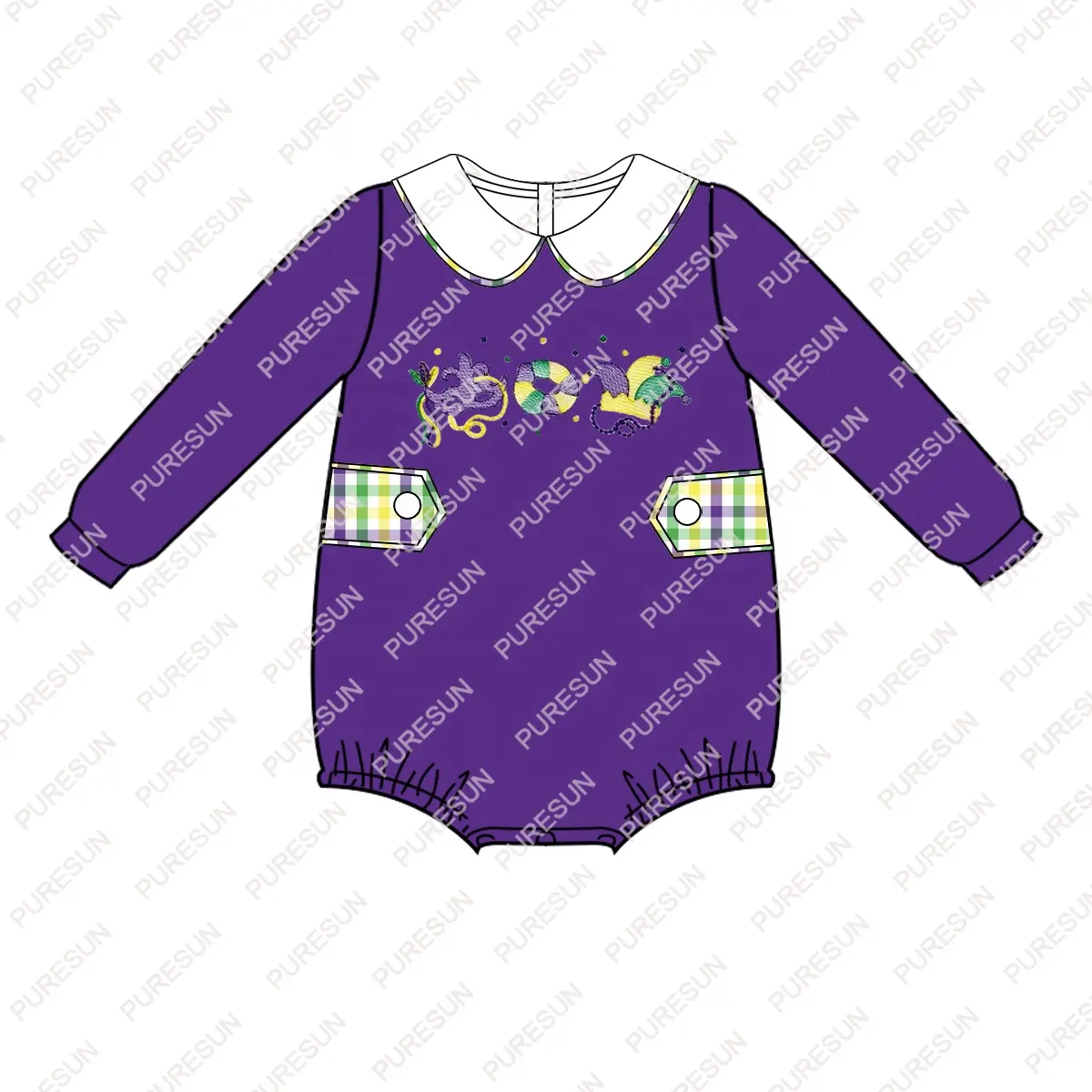 2023 Customized baby boys' rompers Mardi Gras baby boy romper set high quality toddler boy jumpsuit rompers