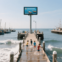 RAYBO fixe bord de mer grande publicité LED mur vidéo extérieur étanche HD LED écran d'affichage pilier écran LED mur vidéo