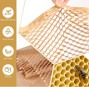 <span class=keywords><strong>Papier</strong></span> d'emballage en nid d'abeille 15 "Alternative durable à la <span class=keywords><strong>bulle</strong></span> pour le déplacement/expédition/<span class=keywords><strong>rouleau</strong></span> d'emballage avec 20 Fragile St - Product Image 2
