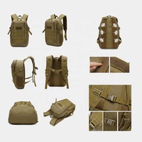 Logo personnalisé OEM Sac à dos tactique imperméable et durable avec doublure en polyester Sac à dos d'extérieur avec fermeture à glissière