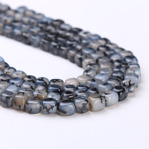 ลูกปัดพลอยสีแดงธรรมชาติสำหรับทำเครื่องประดับ 2211 ทรงเหลี่ยมเจียระไน อาเกตและคาร์เนเลียน ขนาด 8 มม. และความสูง 3 มม. - Product Image 5