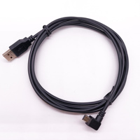 Cable de Datos Tipo C en Ángulo Recto con Revestimiento de TPE/Nylon Trenzado, 30/28/26 AWG, USB 3.0, Carga Rápida, Cobre Puro para Auriculares y Escáner de Código de Barras